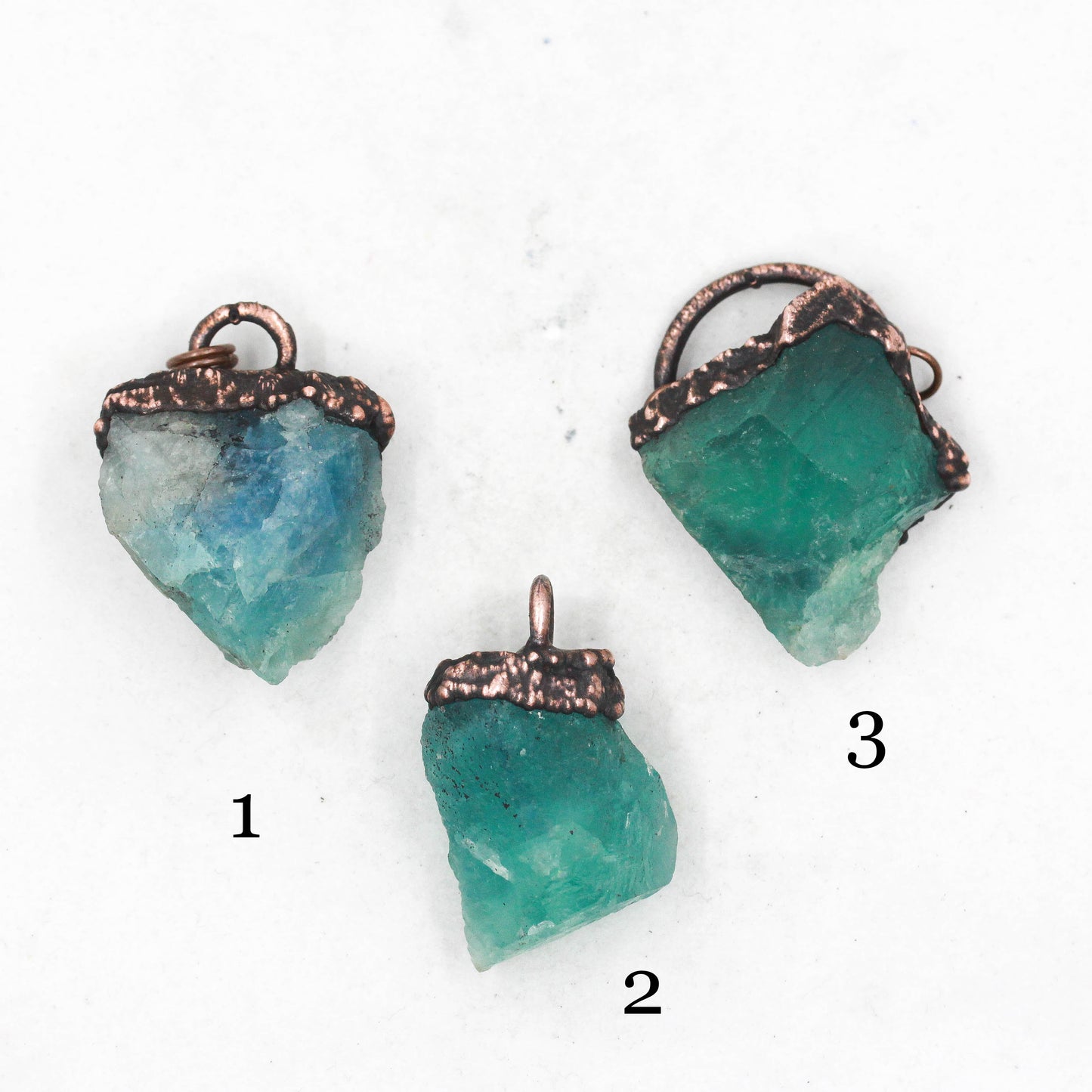 Raw Fluorite Crystal Necklace