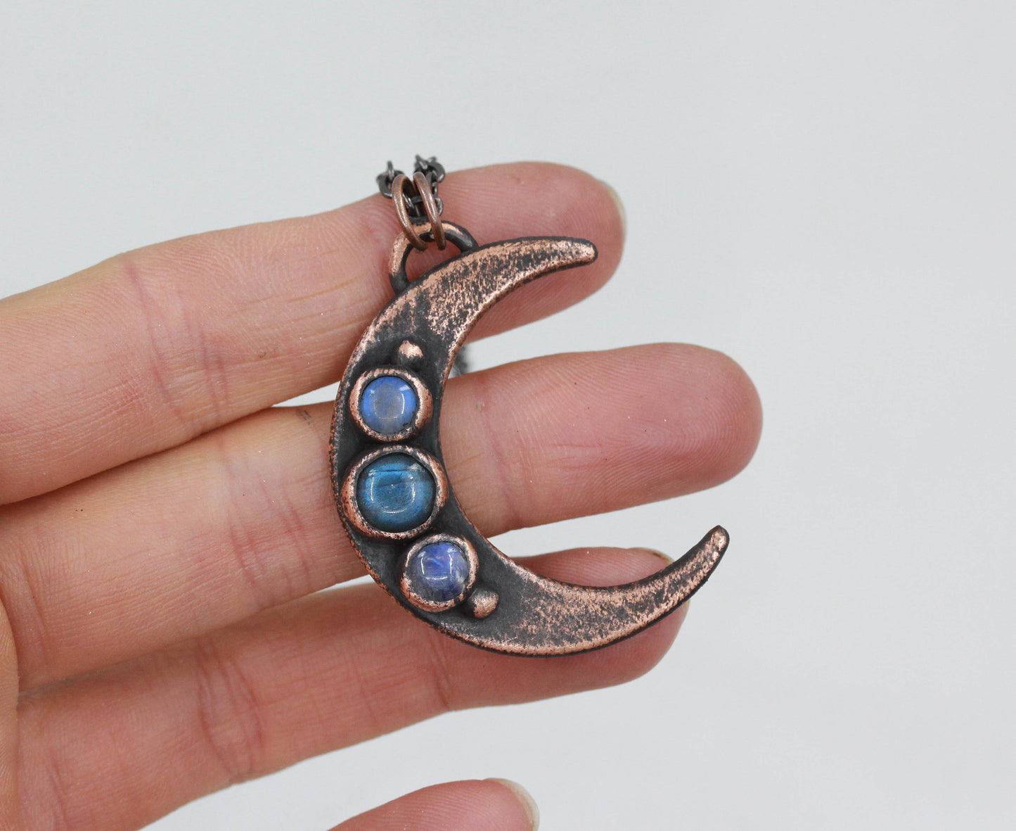 Labradorite Moon Necklace