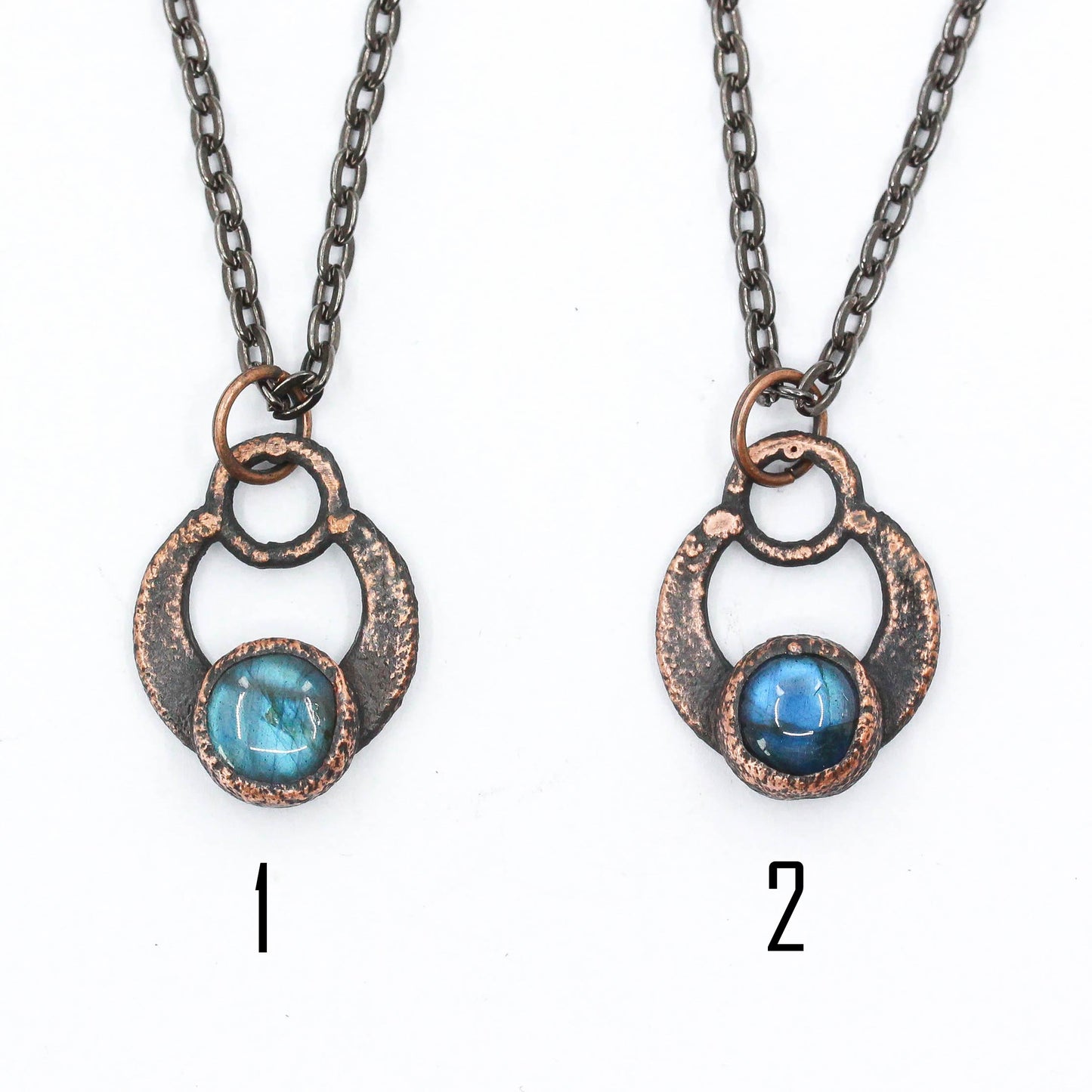 Labradorite Hoop Necklace