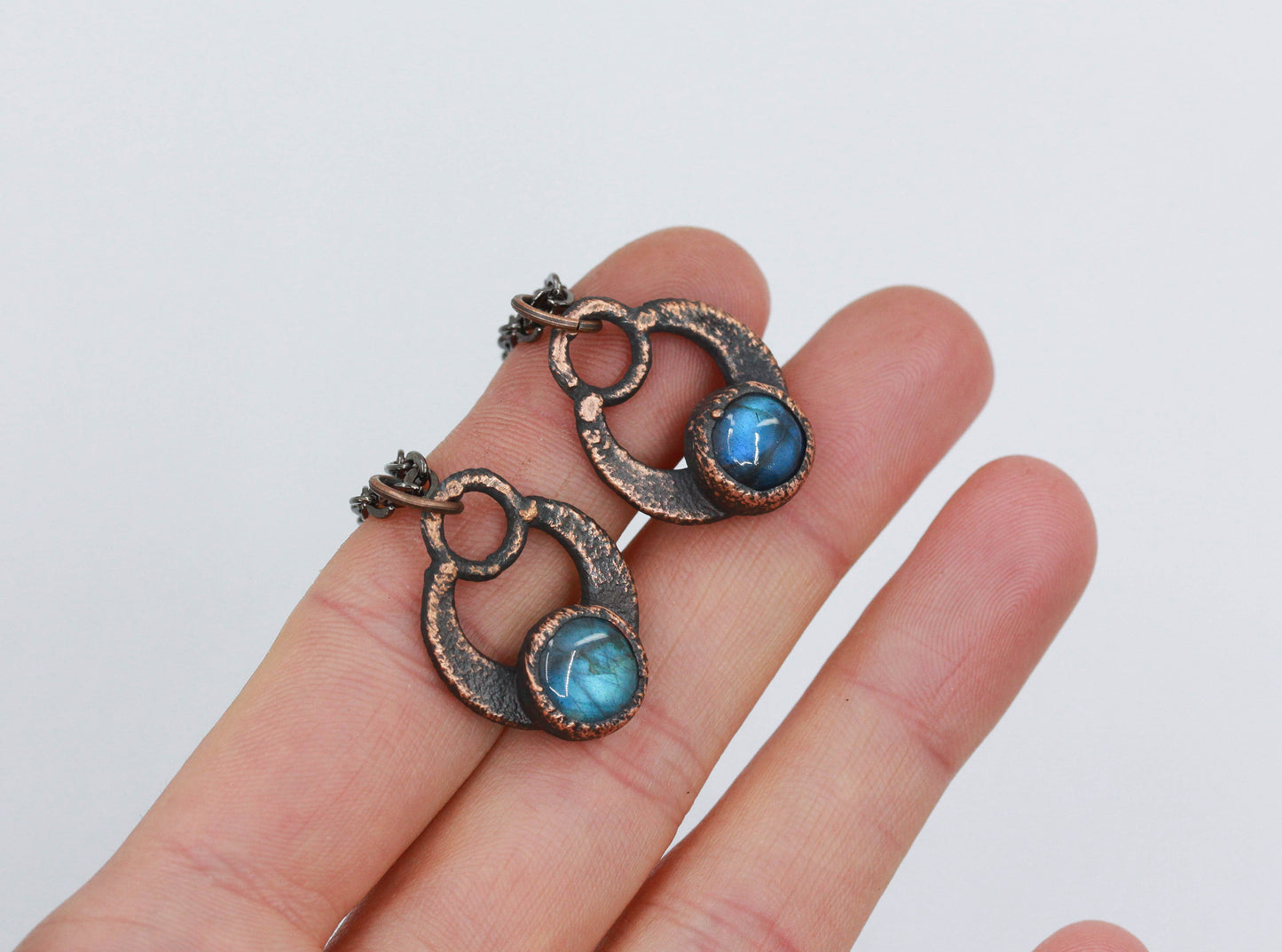 Labradorite Hoop Necklace