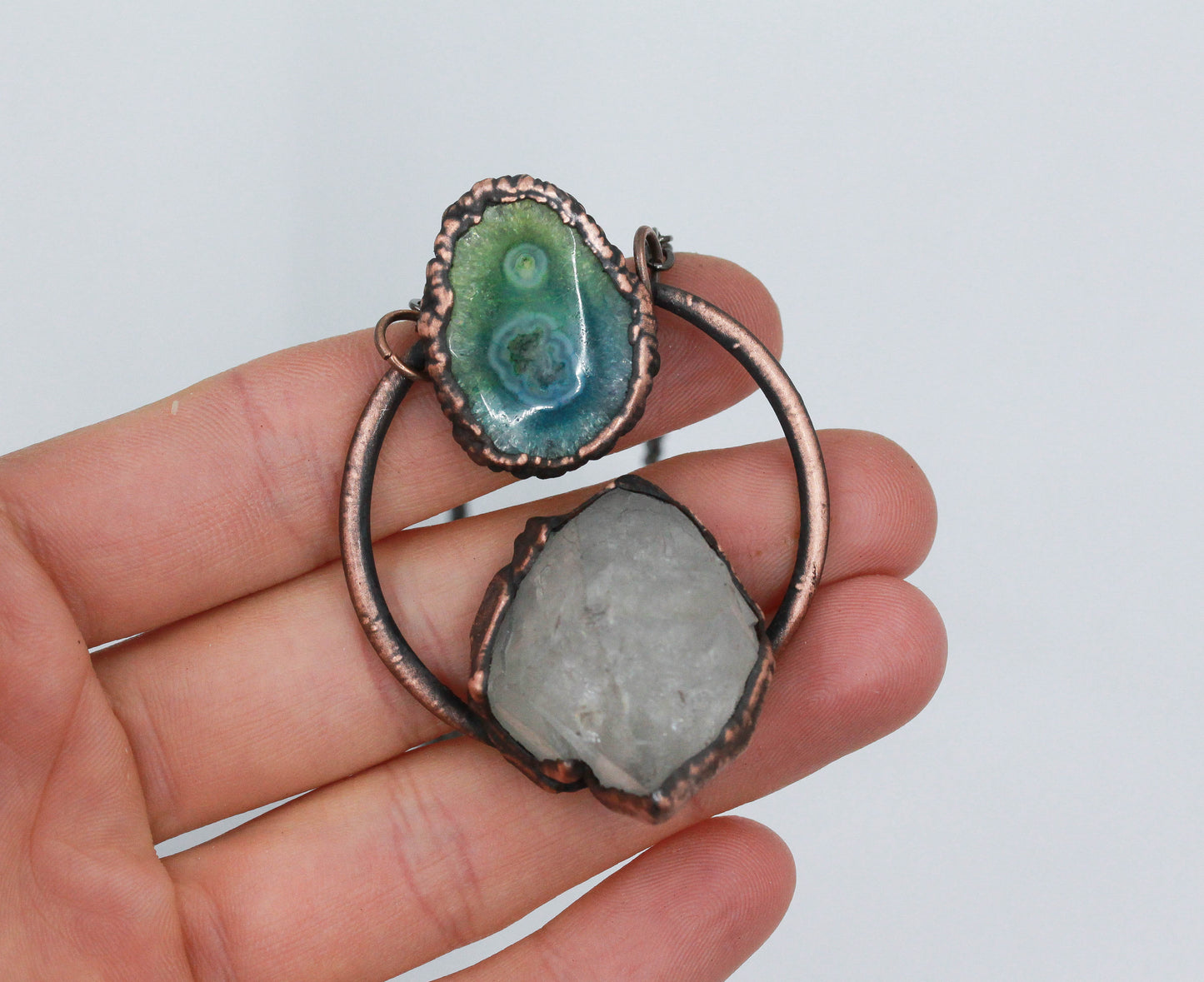 Clear Quartz & Solar Quartz Necklace