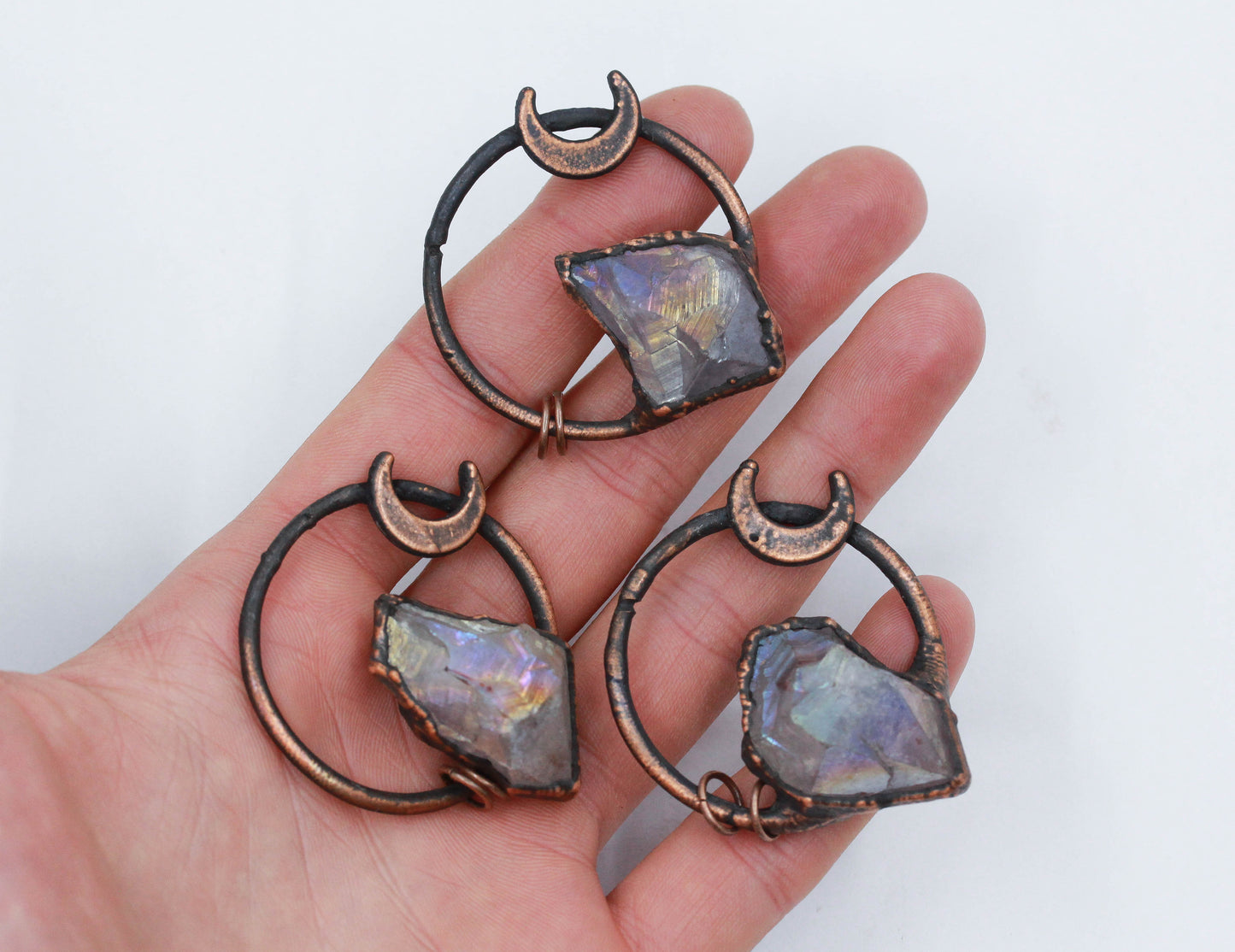 Aura Amethyst Moon Necklace
