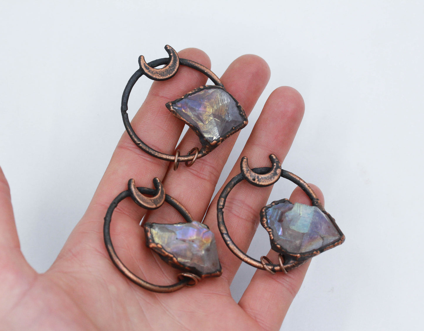 Aura Amethyst Moon Necklace