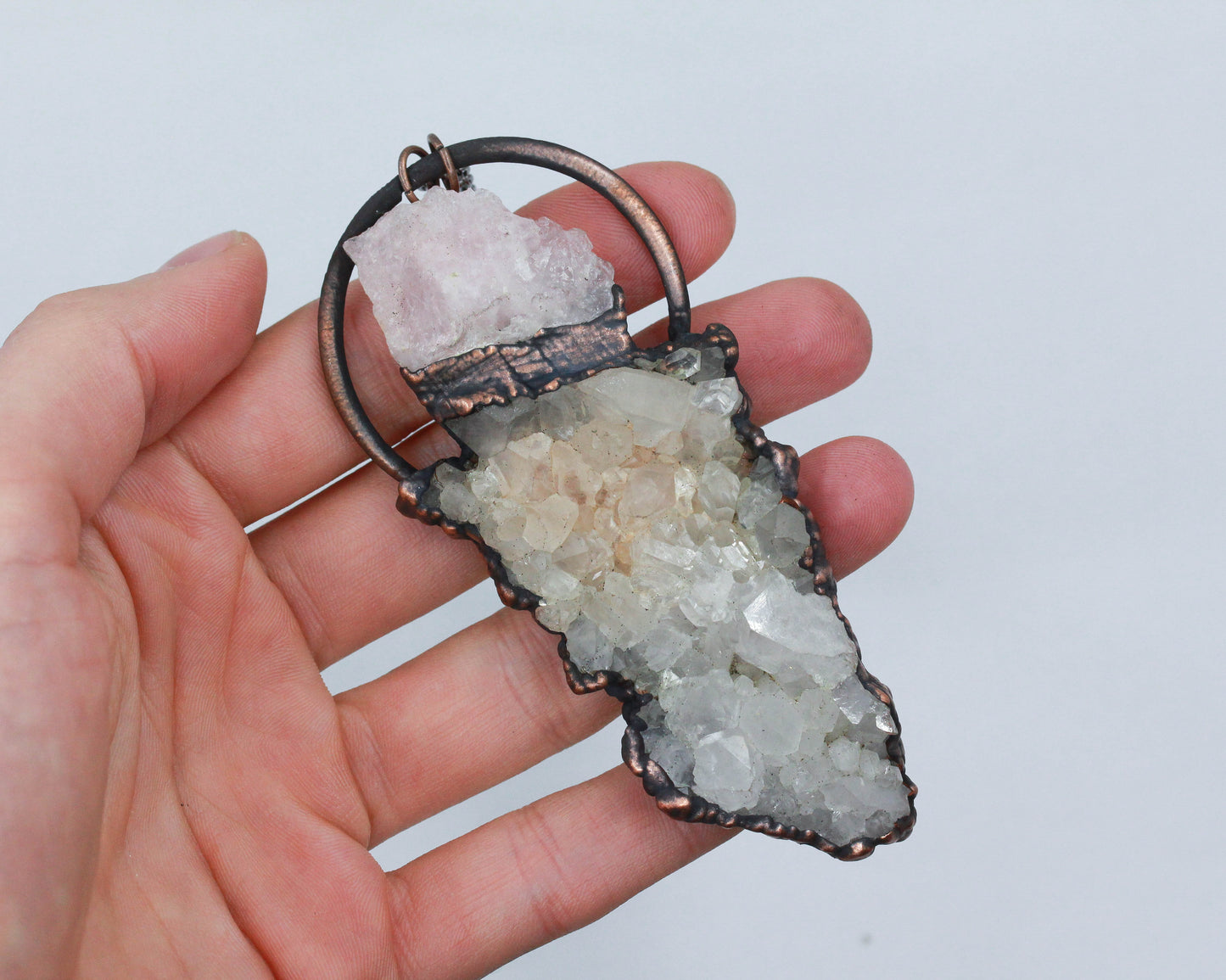 Rose Quartz & Quartz Necklace