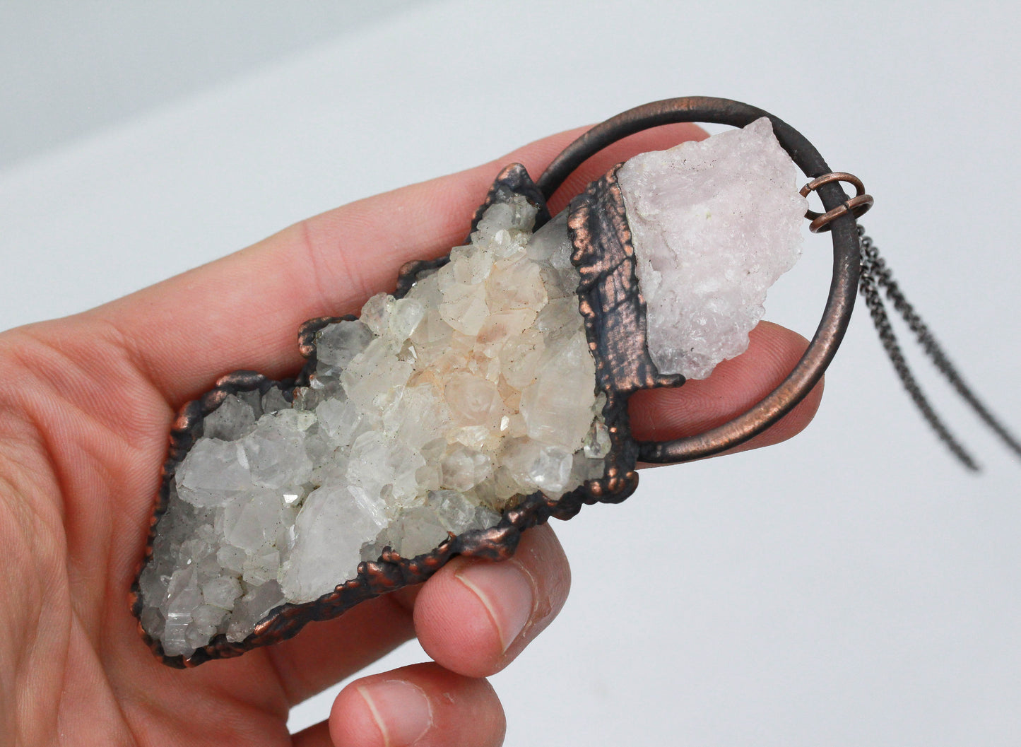 Rose Quartz & Quartz Necklace