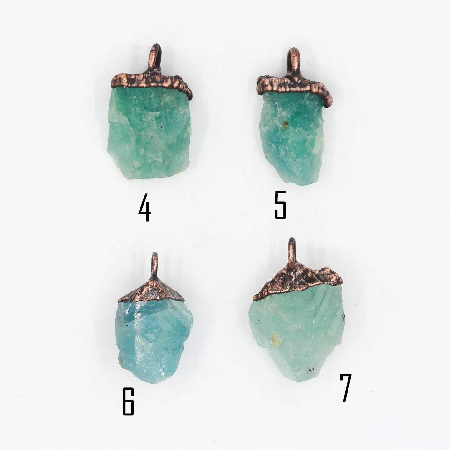 Raw Fluorite Crystal Necklace