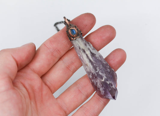 Elestial Amethyst & Labradorite Necklace