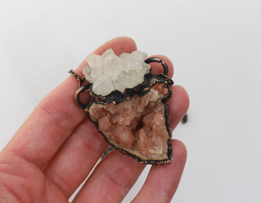 Pink Amethyst & Quartz Necklace