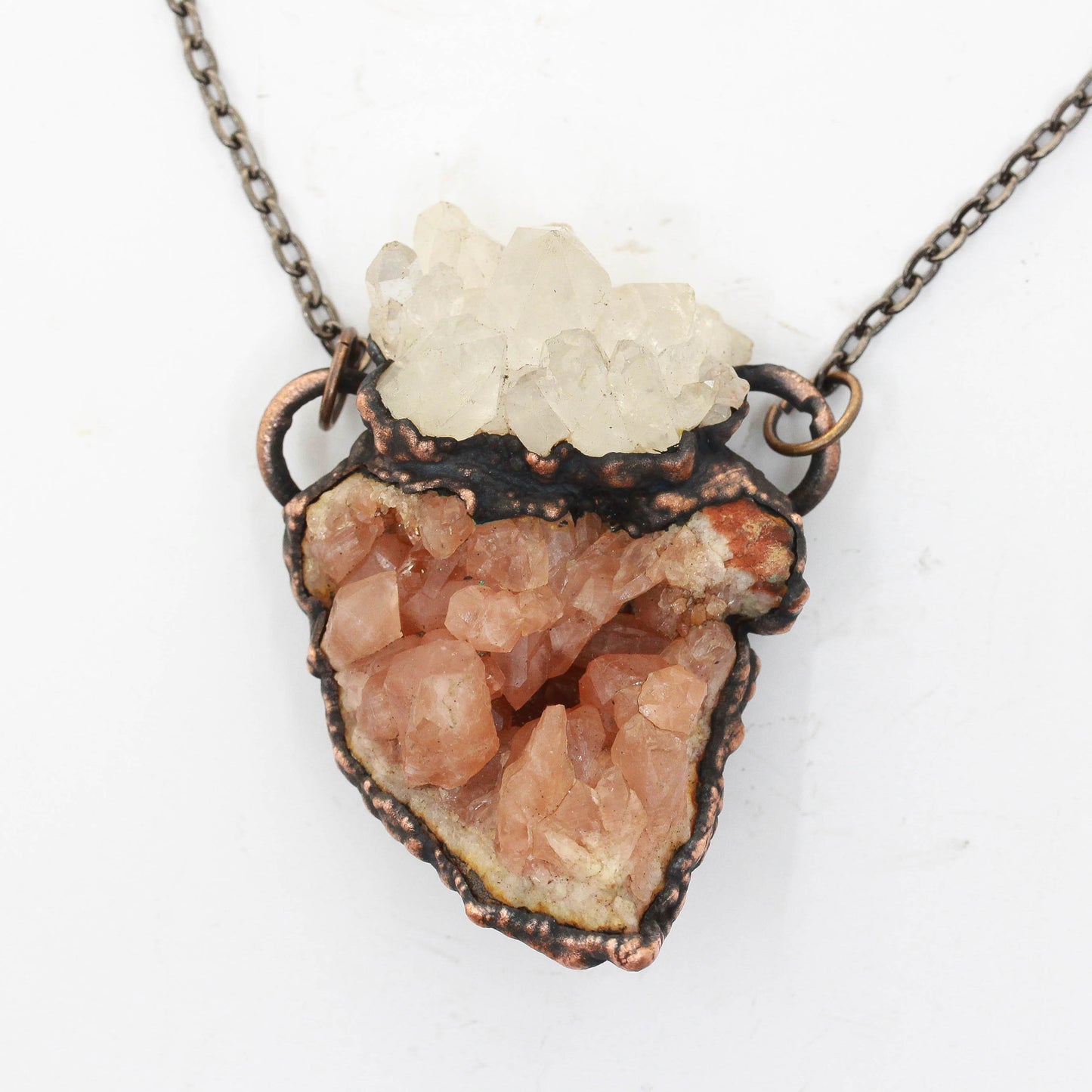 Pink Amethyst & Quartz Necklace