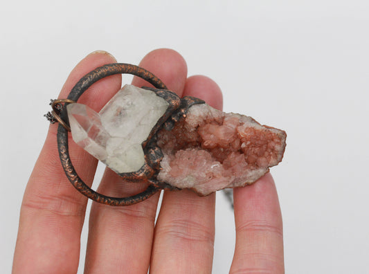 Pink Amethyst & Quartz Necklace