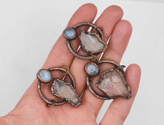 Rose Quartz & Moonstone Necklace