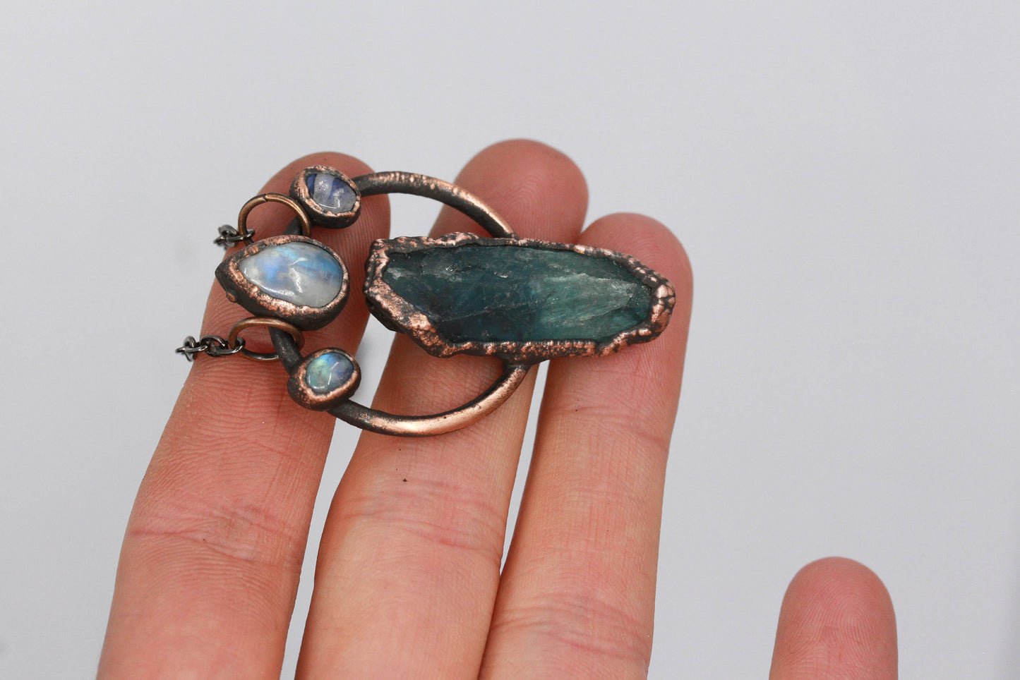 Fluorite & Moonstone Necklace