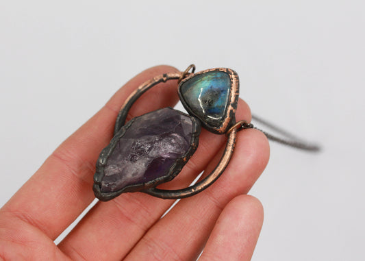 Amethyst & Labradorite Necklace