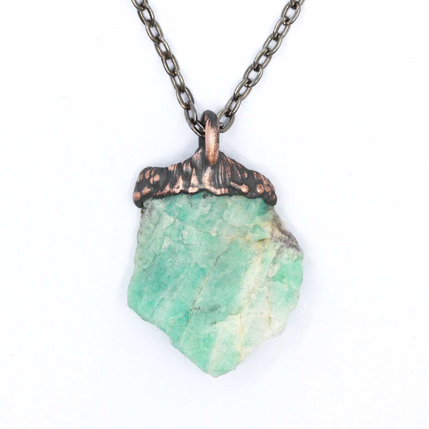 Raw Amazonite Crystal Necklace