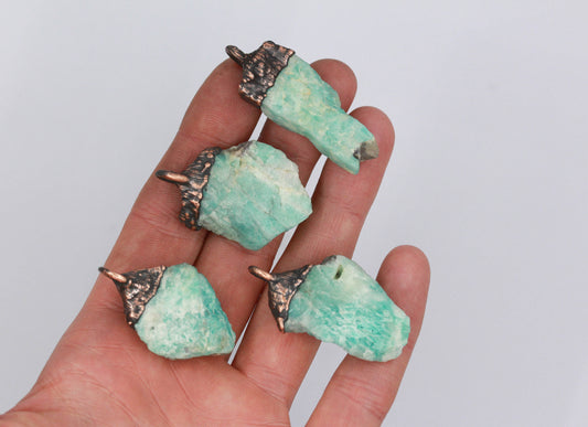 Raw Amazonite Crystal Necklace