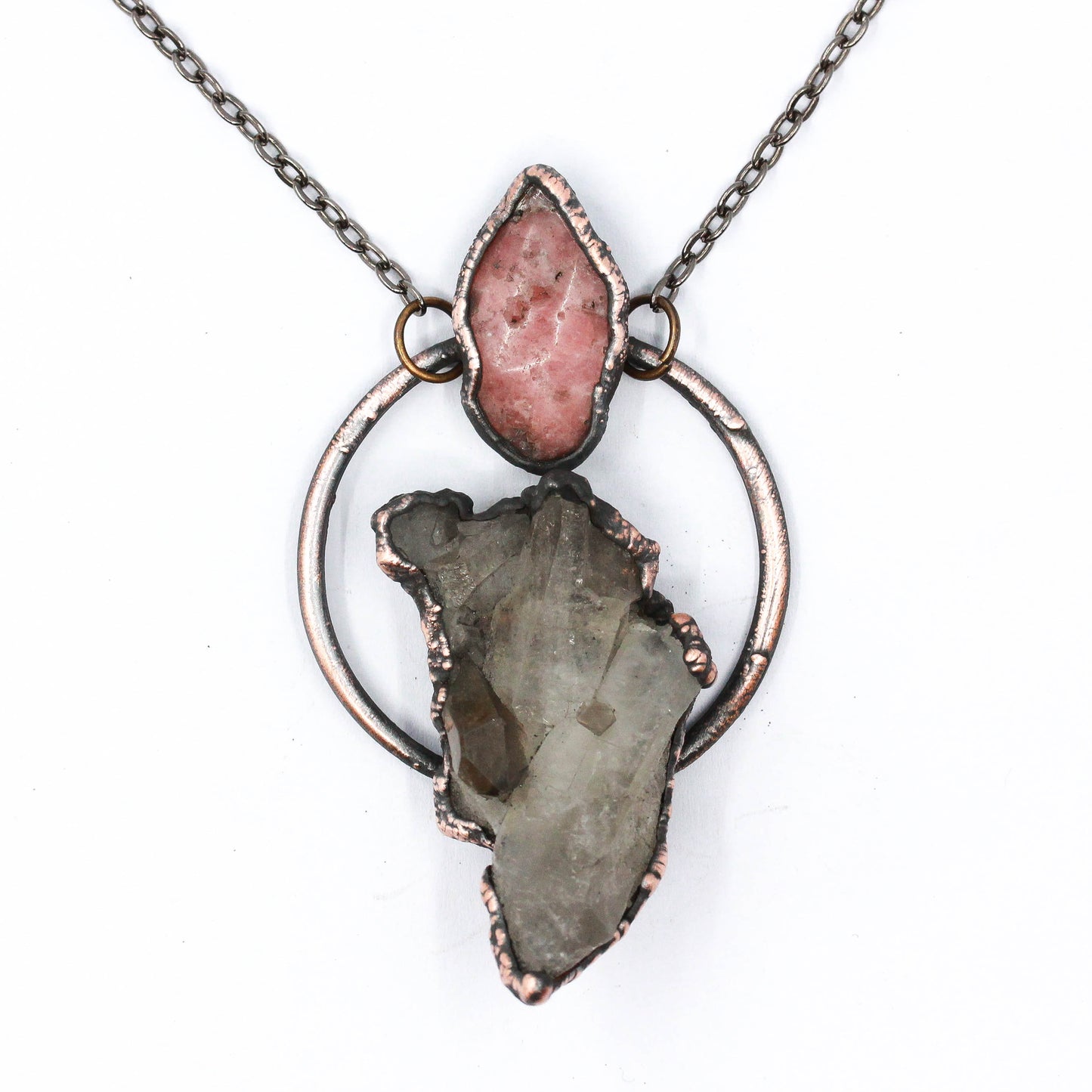 Smoky Quartz & Rhodochrosite Necklace