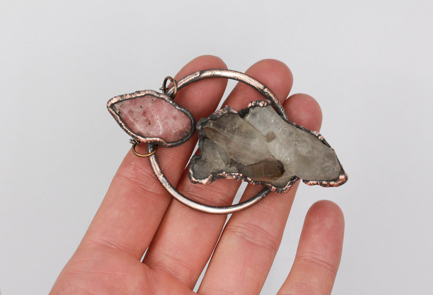 Smoky Quartz & Rhodochrosite Necklace