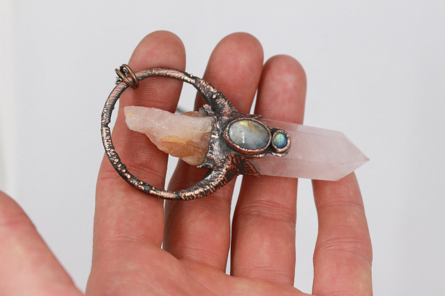 Rose Quartz & Moonstone Necklace