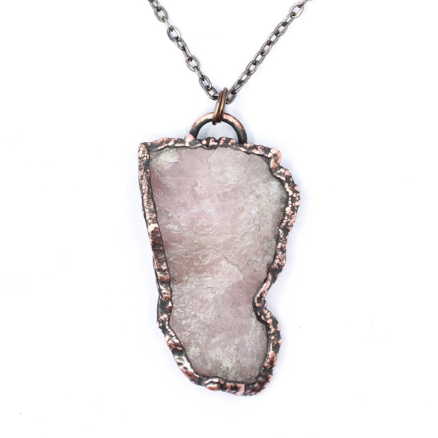 Raw Rose Quartz Necklace