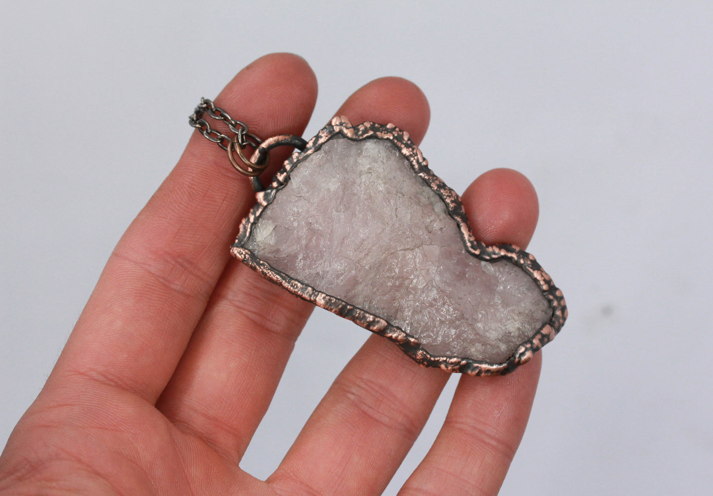 Raw Rose Quartz Necklace