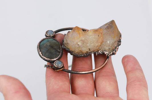 Spirit Quartz, Labradorite & Moonstone