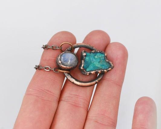 Turquoise & Moonstone Necklace