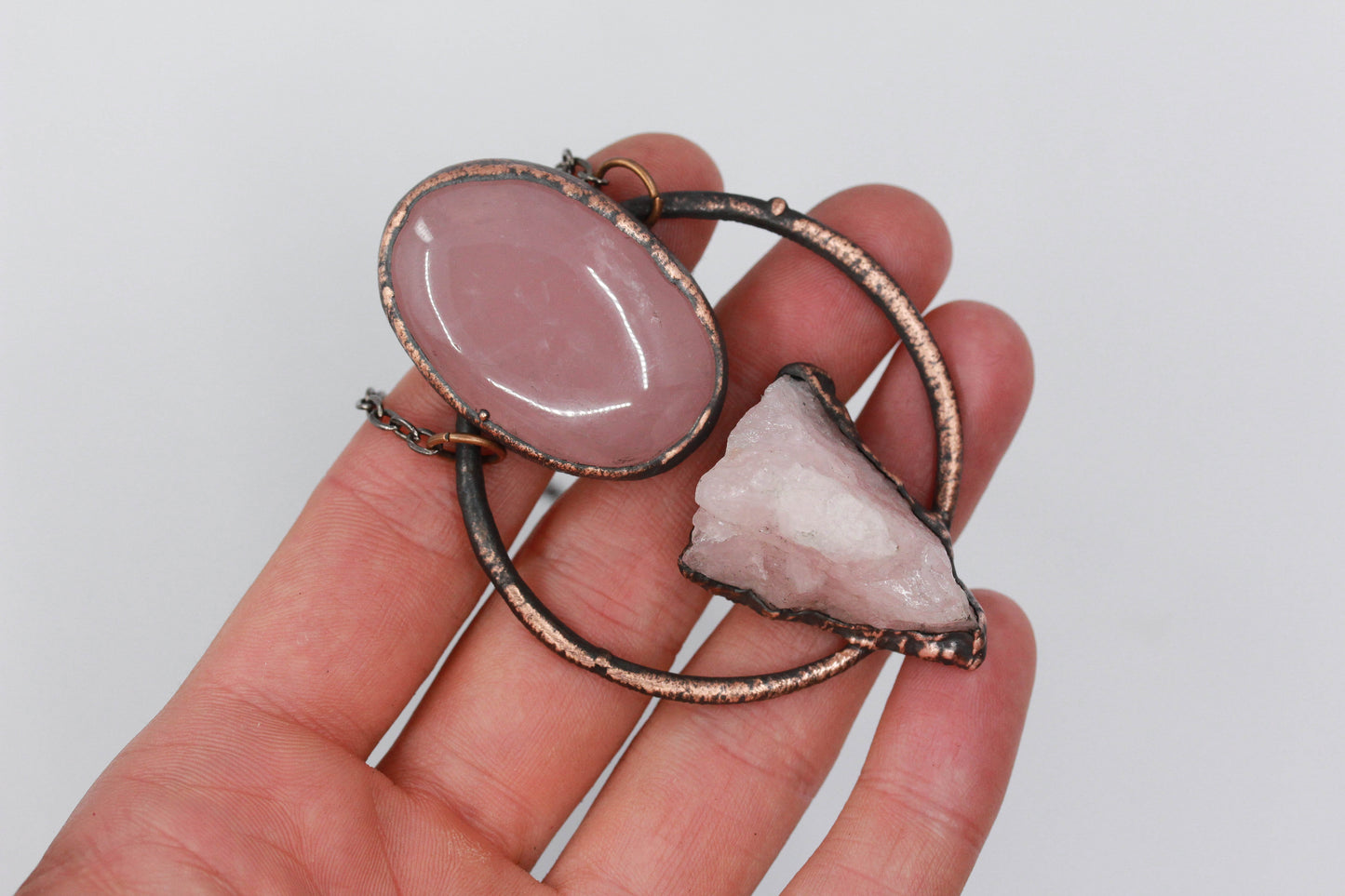 Large Rose Quartz Necklace