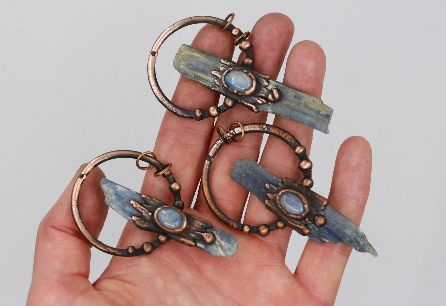 Large Kyanite & Moonstone Necklace