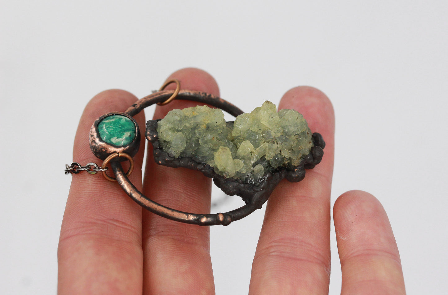 Prehnite & Amazonite Necklace