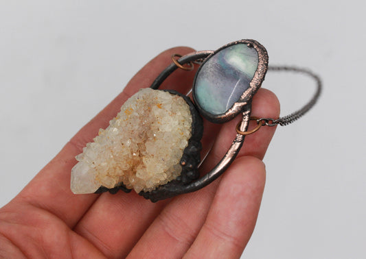 Spirit Quartz & Fluorite Necklace