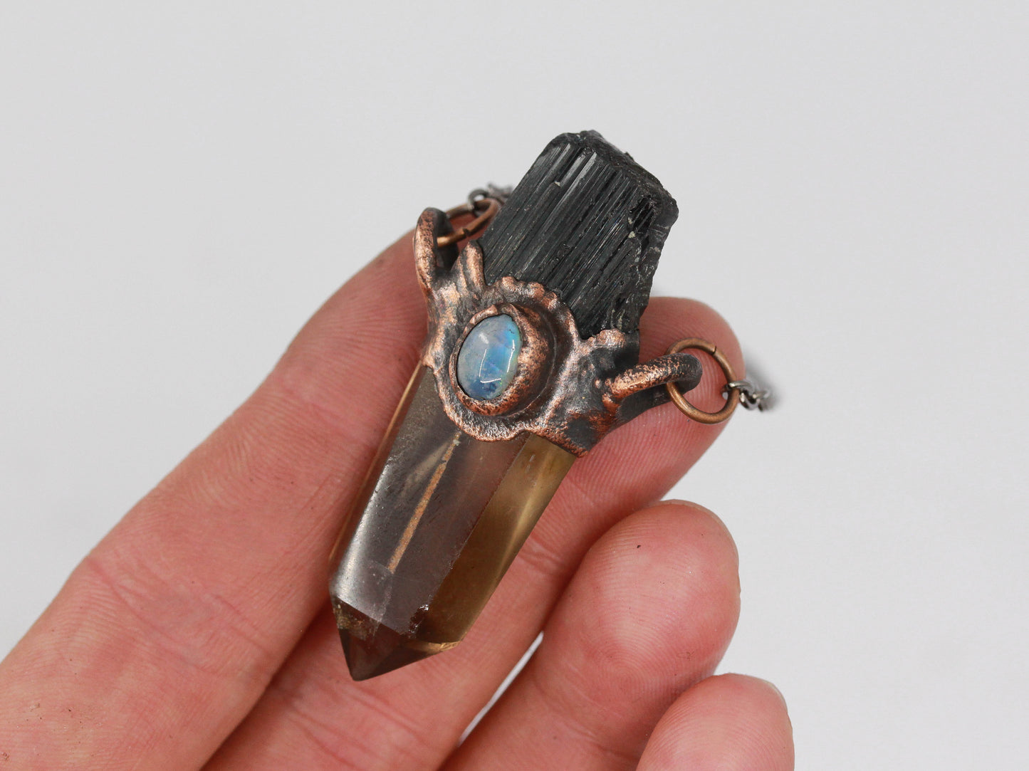 Citrine, Tourmaline & Moonstone Necklace