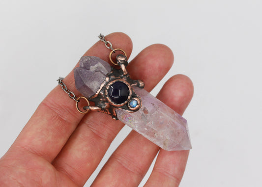 Amethyst & Moonstone Necklace