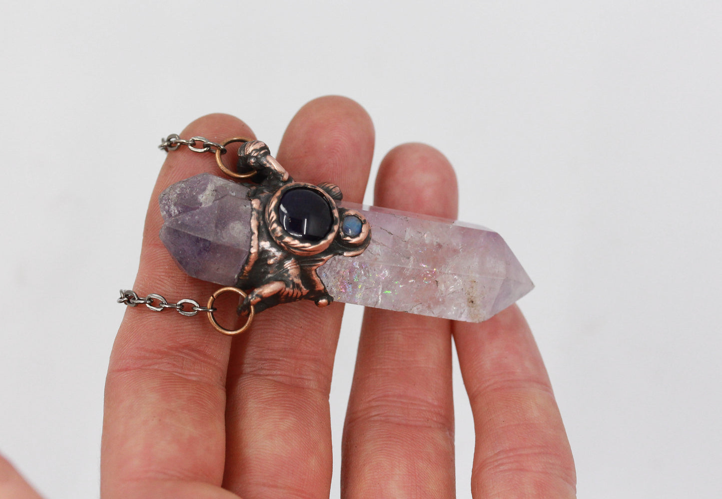 Amethyst & Moonstone Necklace