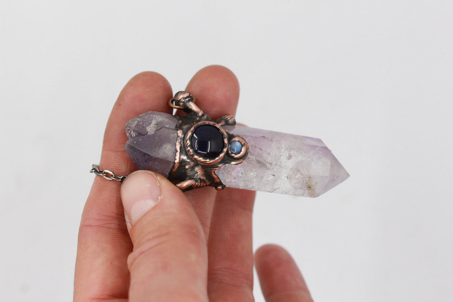 Amethyst & Moonstone Necklace