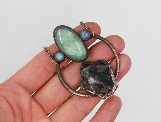 Elite Shungite, Fluorite & Moonstone Necklace