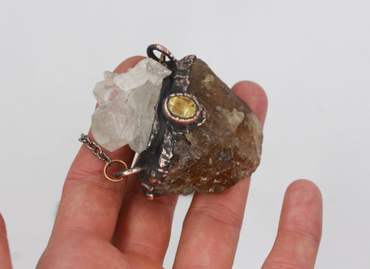 Quartz & Citrine Necklace