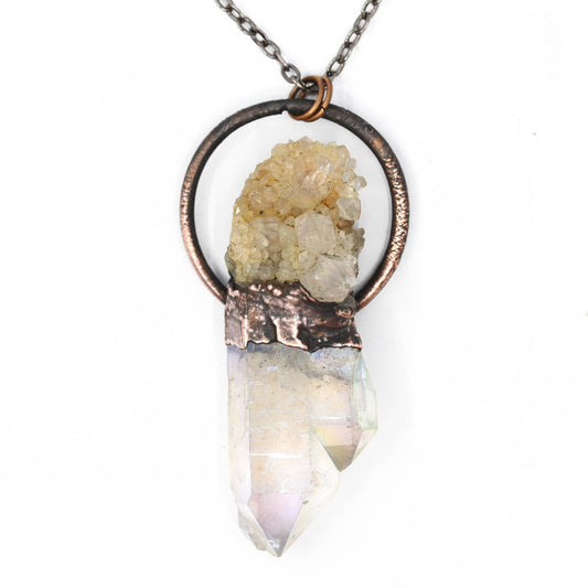 Angel Aura Quartz & Spirit Quartz Necklace