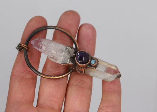Vera Cruz Amethyst, Quartz & Moonstone Necklace