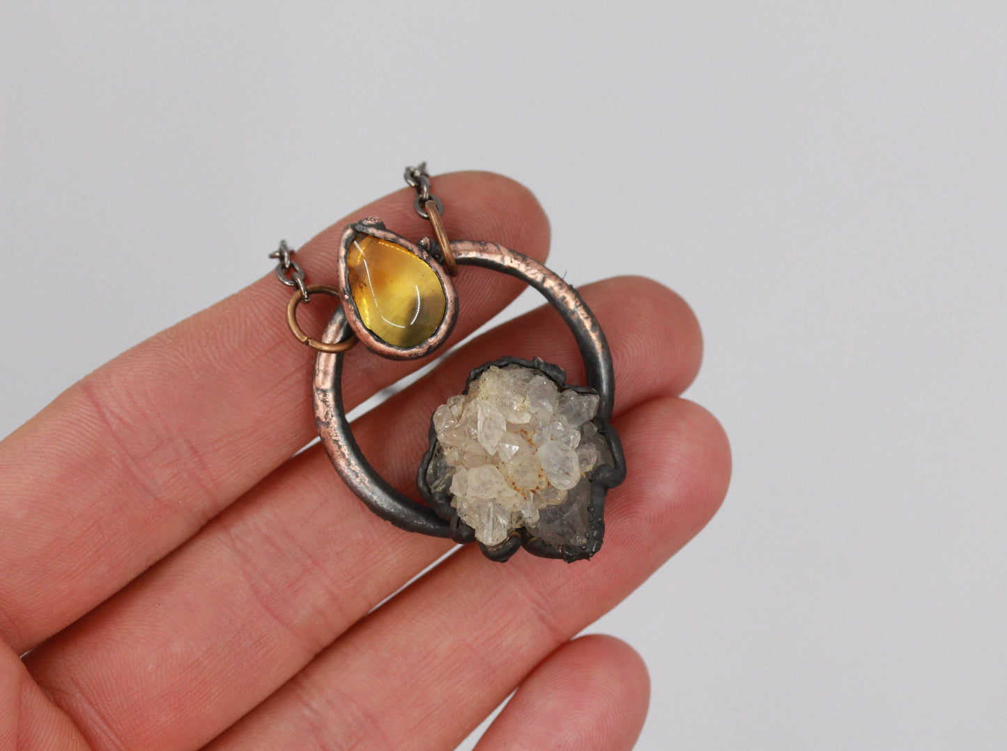 Spirit Quartz & Citrine Necklace