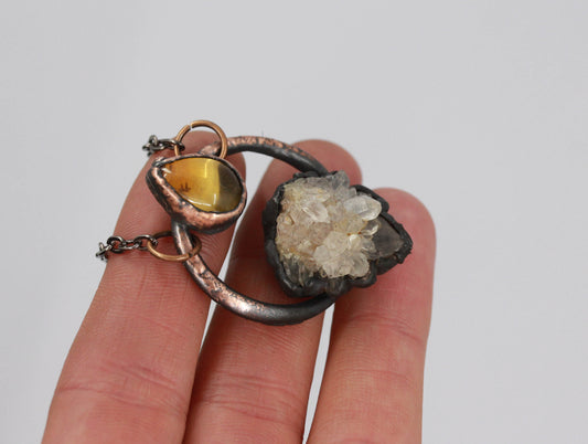 Spirit Quartz & Citrine Necklace