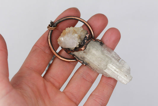 Kunzite & Spirit Quartz Necklace