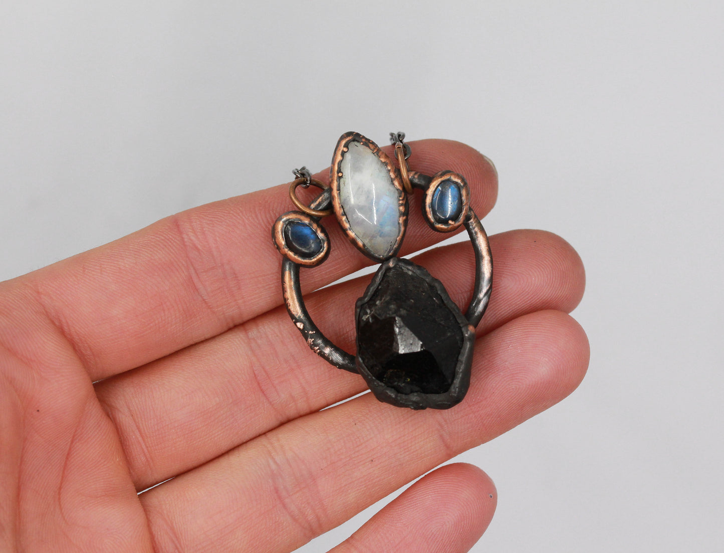 Smoky Quartz, Moonstone & Labradorite