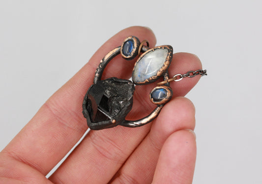 Smoky Quartz, Moonstone & Labradorite