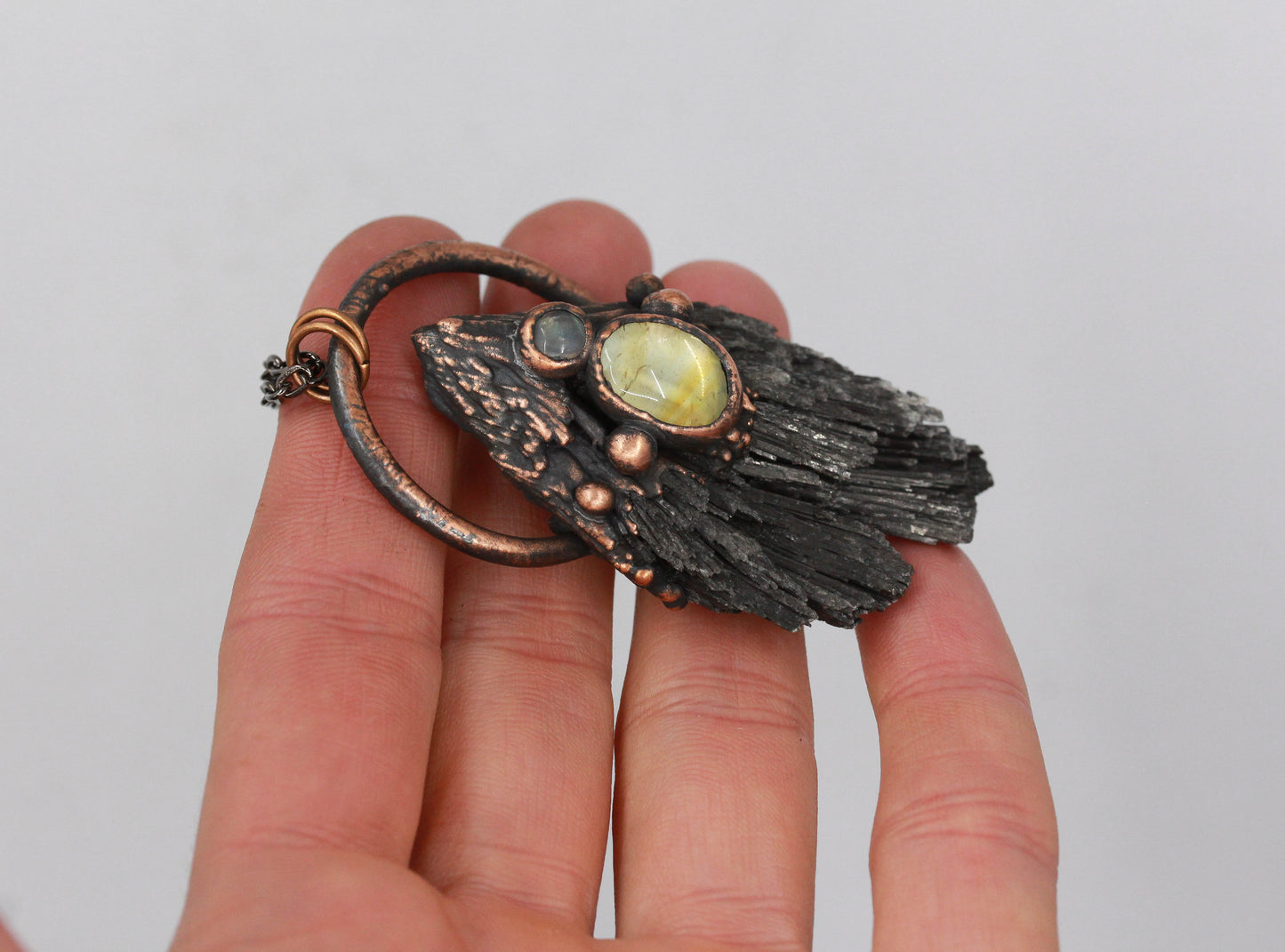 Kyanite, Citrine & Moonstone Necklace