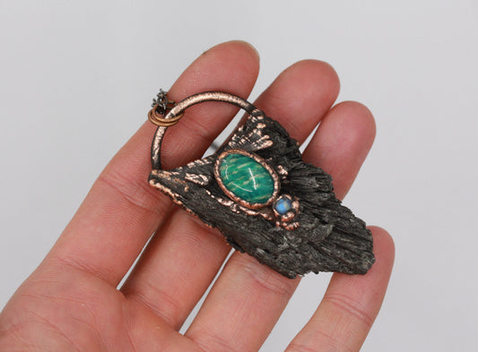 Kyanite, Amazonite & Moonstone Necklace