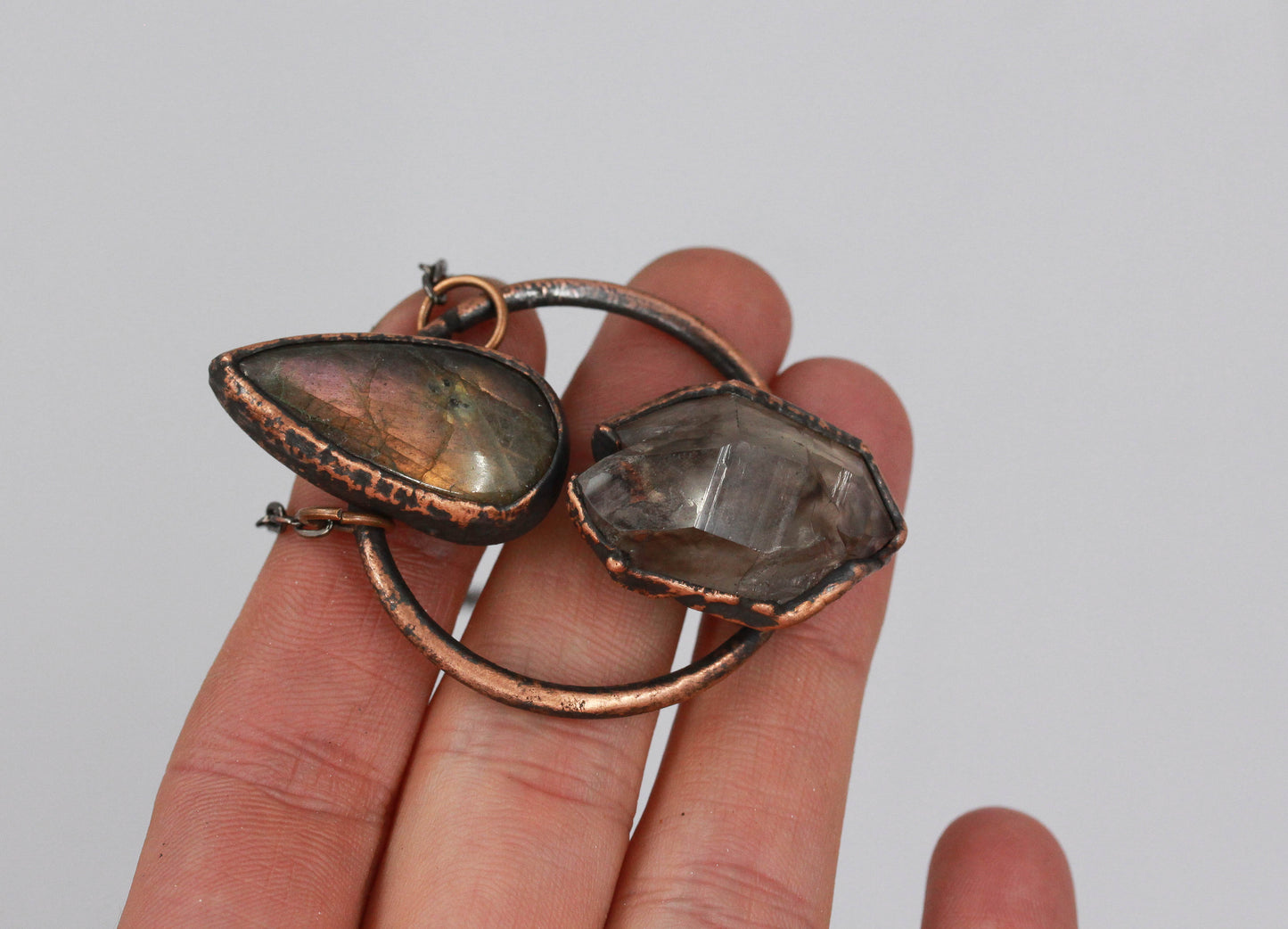 Amethyst Scepter & Labradorite Necklace