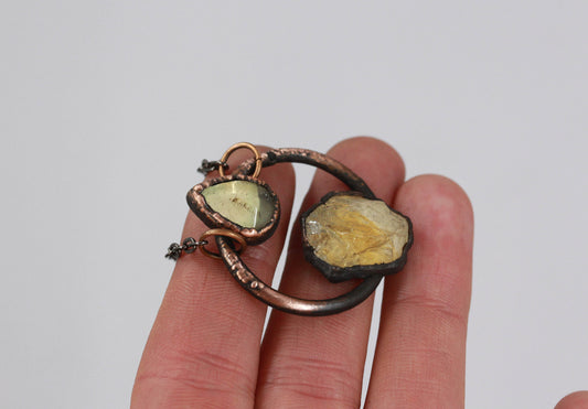Quartz & Citrine Necklace