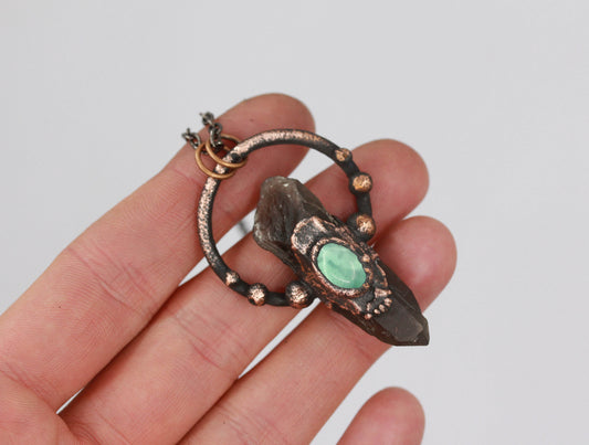 Smoky Quartz & Fluorite Necklace