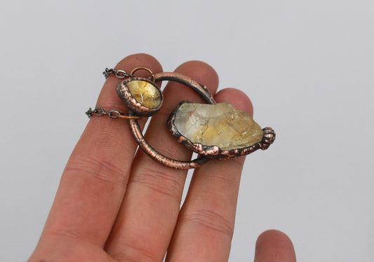 Quartz & Citrine Necklace