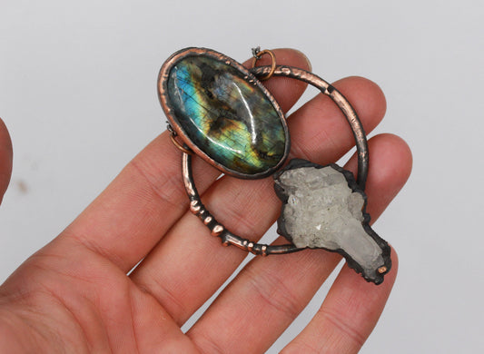 Quartz & Labradorite Necklace